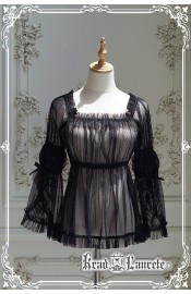 Krad Lanrete Medusa Dotted Tulle Blouse(Reservation/3 Colours/Full Payment Without Shipping)